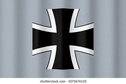 3D Illustration With Realistic Texture And Lighting Depicting The Flag Of The Luftwaffe (modern Roundel)