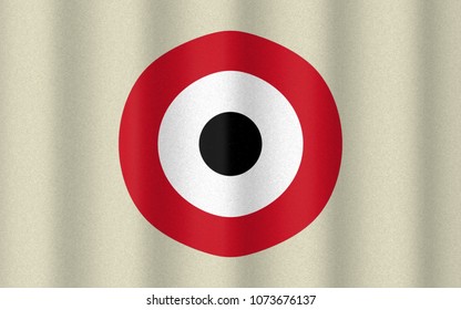 3D Illustration With Realistic Texture And Lighting Depicting The Flag Of The Egyptian Air Force (roundel)