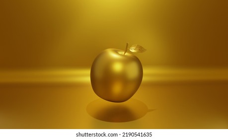 3d Illustration Red Green Gold Apples Stock Illustration 2190541635 ...