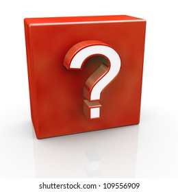 3d Illustration Reflective Question Mark Symbol Stock Illustration ...