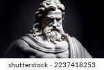 3D illustration of a Renaissance marble statue of Zeus, king of the gods, who was also the god of the sky and thunder. Zeus in Greek mythology is known as Jupiter in Roman mythology.