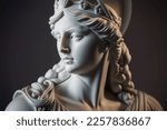 3D illustration of a Renaissance marble statue of Athena. She is the Goddess of wisdom, warfare, and handicraft. Athena in Greek mythology, known as Minerva in Roman mythology.