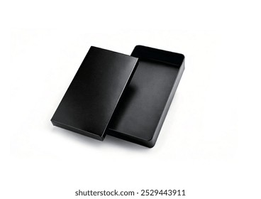 3d illustration render for a rectangular phone black empty package mockup design black package isolated on a white background design