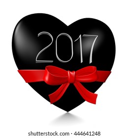 3D illustration/ 3D rendering - 2017 New Year concept