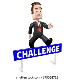 3D illustration/ 3D rendering - challenge concept