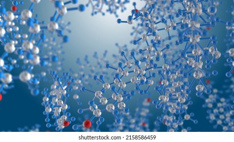 3D illustration rendering of the Cholesterol molecule. Cholesterol is any of a class of certain organic molecules and is an essential structural component of animal cell membranes
