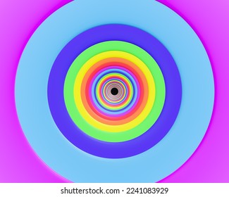 3D illustration 3D rendering   Colorful rainbow circle background for LGBT rainbow pride flag for gay   bisexual   trangender   lesbian to use organization event   