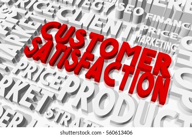 3D illustration/ 3D rendering - customer satisfaction concept.