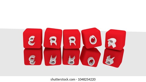 3d Illustration Rendering Error Letters Word Stock Illustration ...