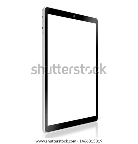 3D illustration/ 3D rendering - modern tablet on white background.