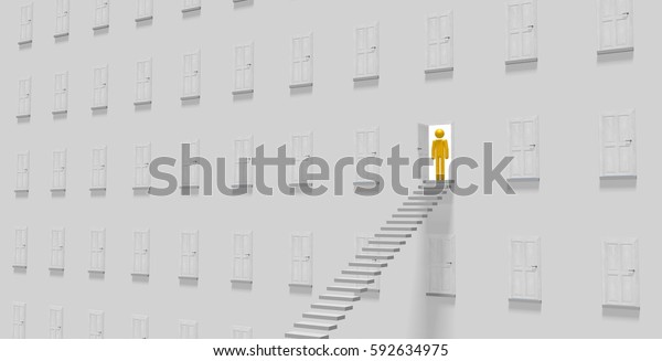 3d Illustration 3d Rendering Steps Concept Stock Illustration 592634975 ...