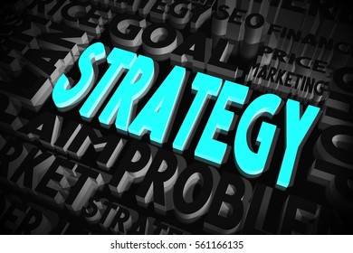 3D illustration/ 3D rendering - Strategy concept