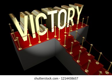 3D illustration/ 3D rendering - victory concept