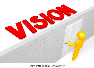 3D illustration/ 3d rendering - vision concept.
