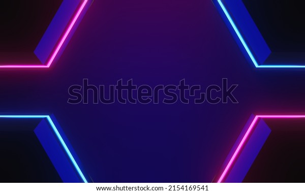 3d illustration rendering,gaming\
gamer background abstract wallpaper,cyberpunk style metaverse scifi\
game, neon glow of stage scene pedestal\
room