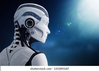 3D Illustration Robot Artificial Intelligence