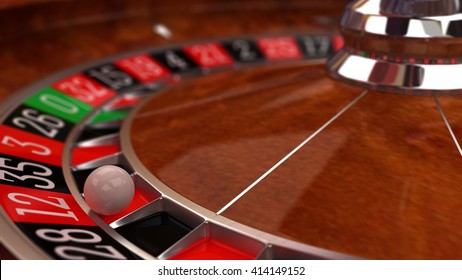 3D Illustration Of A Roulette Ball