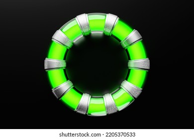 3d Illustration Round Control Panel Icon. Low Risk Concept On  Spedometer. Credit Rating Scale
