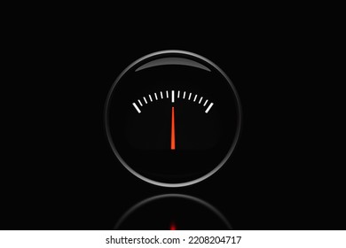 3d Illustration Round Control Panel Icon. Risk Concept On Barometer. Credit Rating Scale