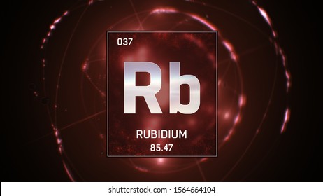 3d Illustration Rubidium Element 37 Periodic Stock Illustration ...