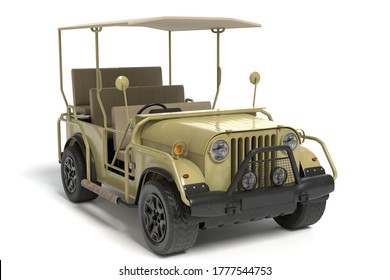 3d Illustration Of A Safari Vehicle