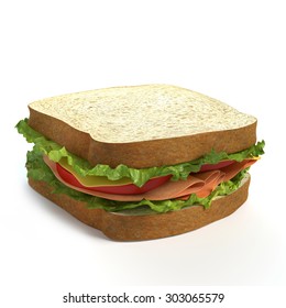 3d Illustration Of A Sandwhich