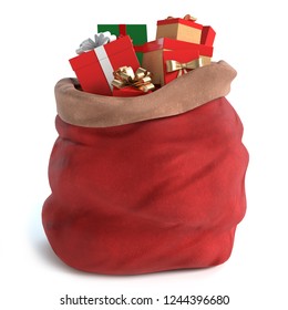 3d Illustration Of Santa's Bag