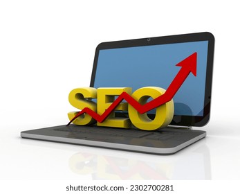 3d illustration search engine optimizer concept