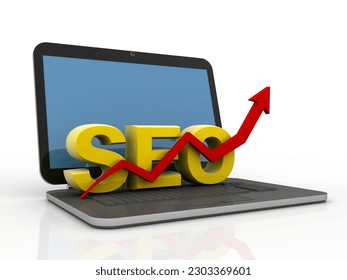 3d illustration search engine optimizer concept