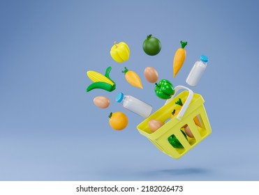 3d illustration. selling fruits and vegetables - Powered by Shutterstock