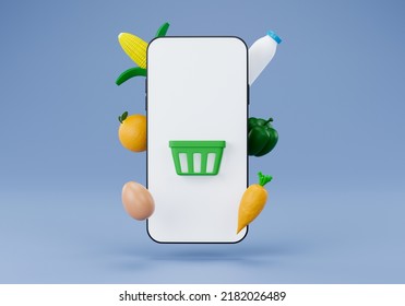 3d illustration. selling fruits and vegetables - Powered by Shutterstock