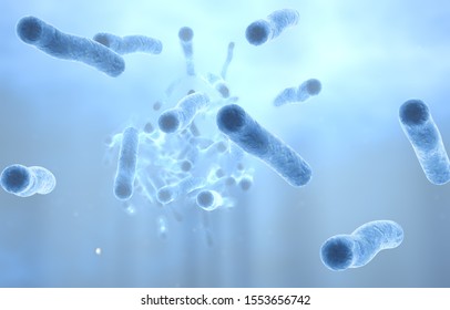 3D Illustration Showing Legionella Bacteria In Water