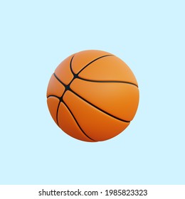 3d illustration simple object basketball