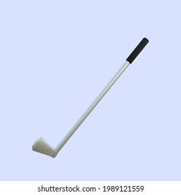 3d Illustration Simple Object Golf Stick