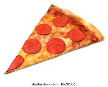 3d Illustration Of A Slice Of Pizza