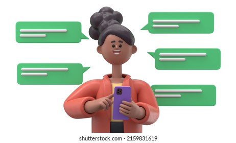 2,178 Cartoon African American Women Talking Images, Stock Photos ...