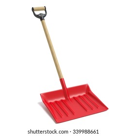 3d Illustration Of A Snow Shovel