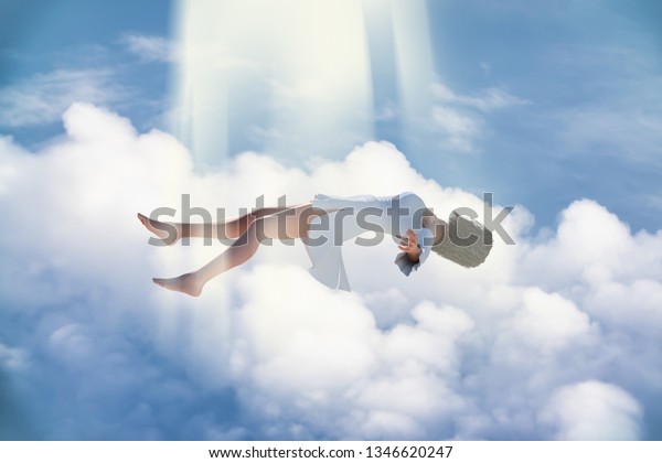 3d Illustration Soul Leaving Body Upon Stock Illustration 1346620247