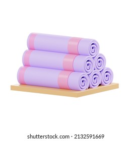 3d Illustration Spa Towel Object