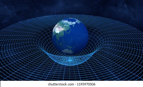 3d Illustration Spacetime Or Theory Of Relativity