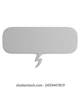 3D illustration of the speech bubble icon