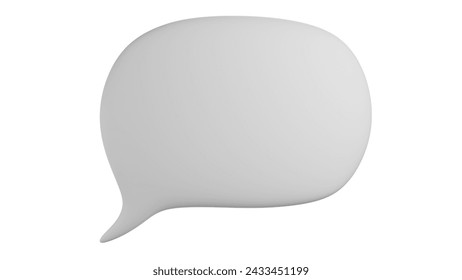 3D illustration of the speech bubble icon