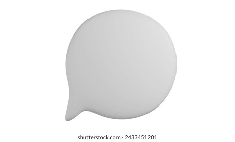 3D illustration of the speech bubble icon