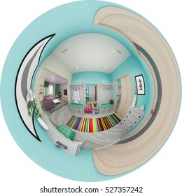 3d Illustration Spherical 360 Degrees Seamless Stock Illustration ...