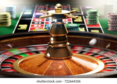 3D Illustration Of Spinning Roulette