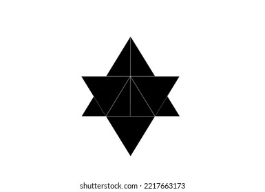 3D Illustration Of Star Tetrahedron Merkaba Isolated