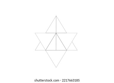 3D Illustration Of Star Tetrahedron Merkaba Isolated