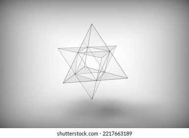 3D Illustration Of Star Tetrahedron Merkaba Isolated