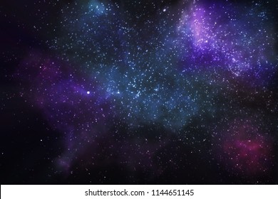 3D illustration - Stars and nebulae in the universe 
