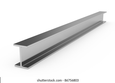 3d Illustration Of Steel Girder Isolated On White Background